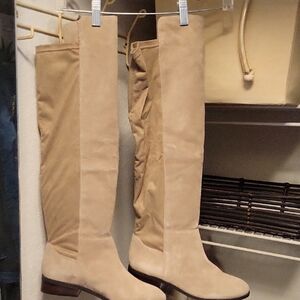 Elegant Tan Over The Knee Boots